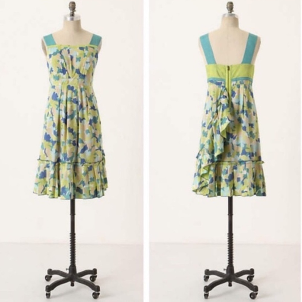 Anthropologie Girls From Savoy Fresh Current Floral Cotton Ruffle Dress 2